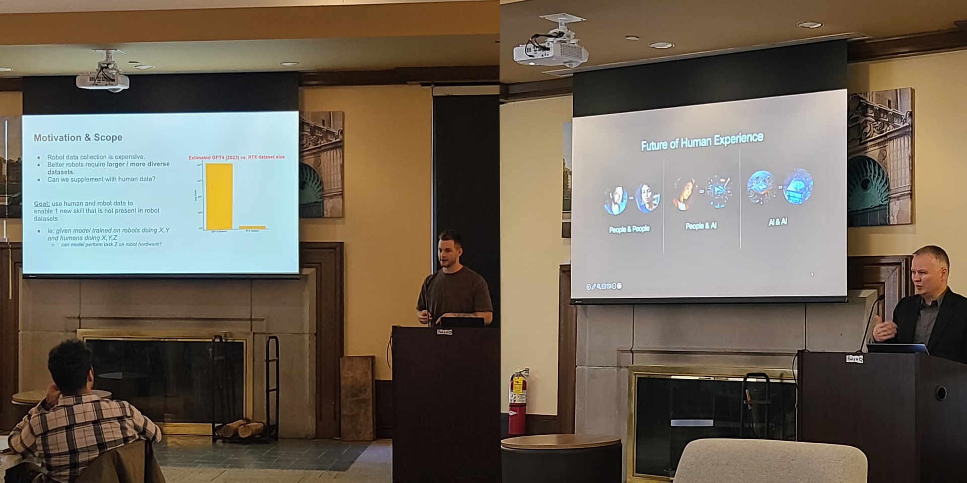 Photo Taken During Ai and Robotics Seminar. Right: Dan Mathews. Left: Matthew Hyatt